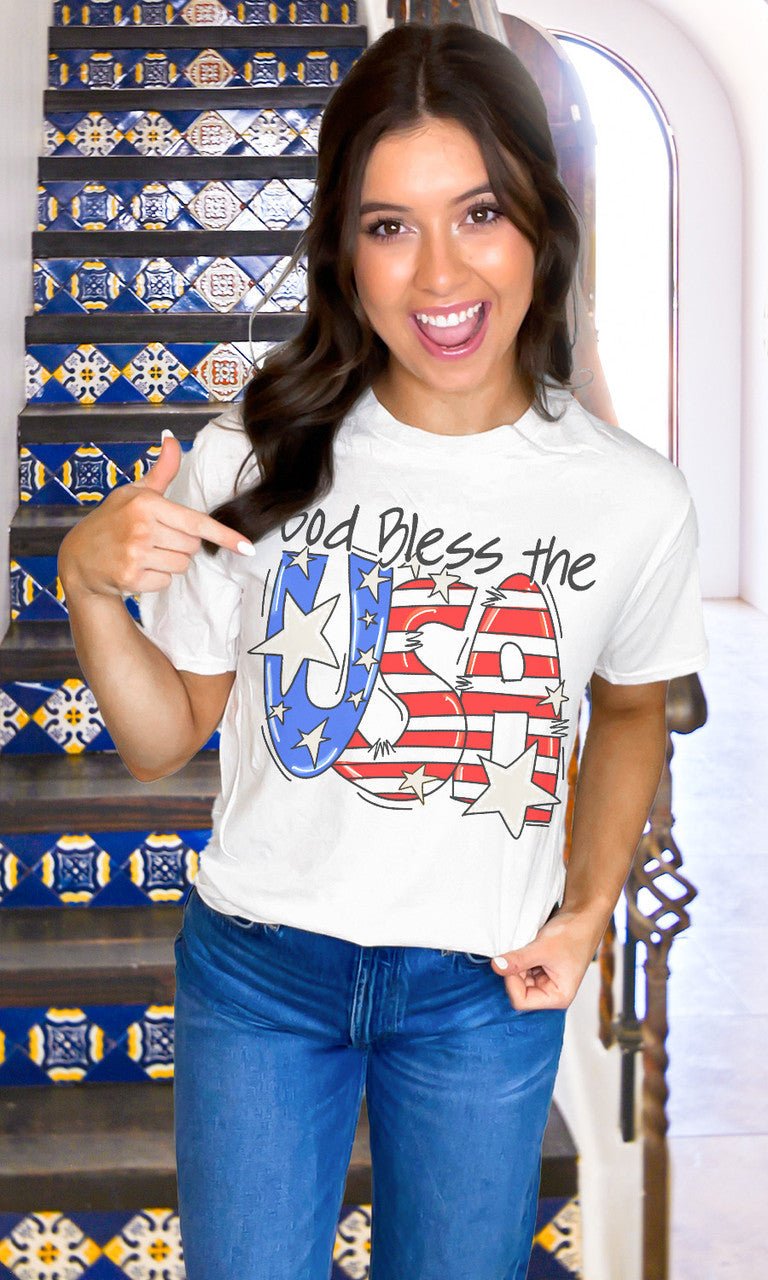 God Bless the USA T-Shirt - Free Spirited