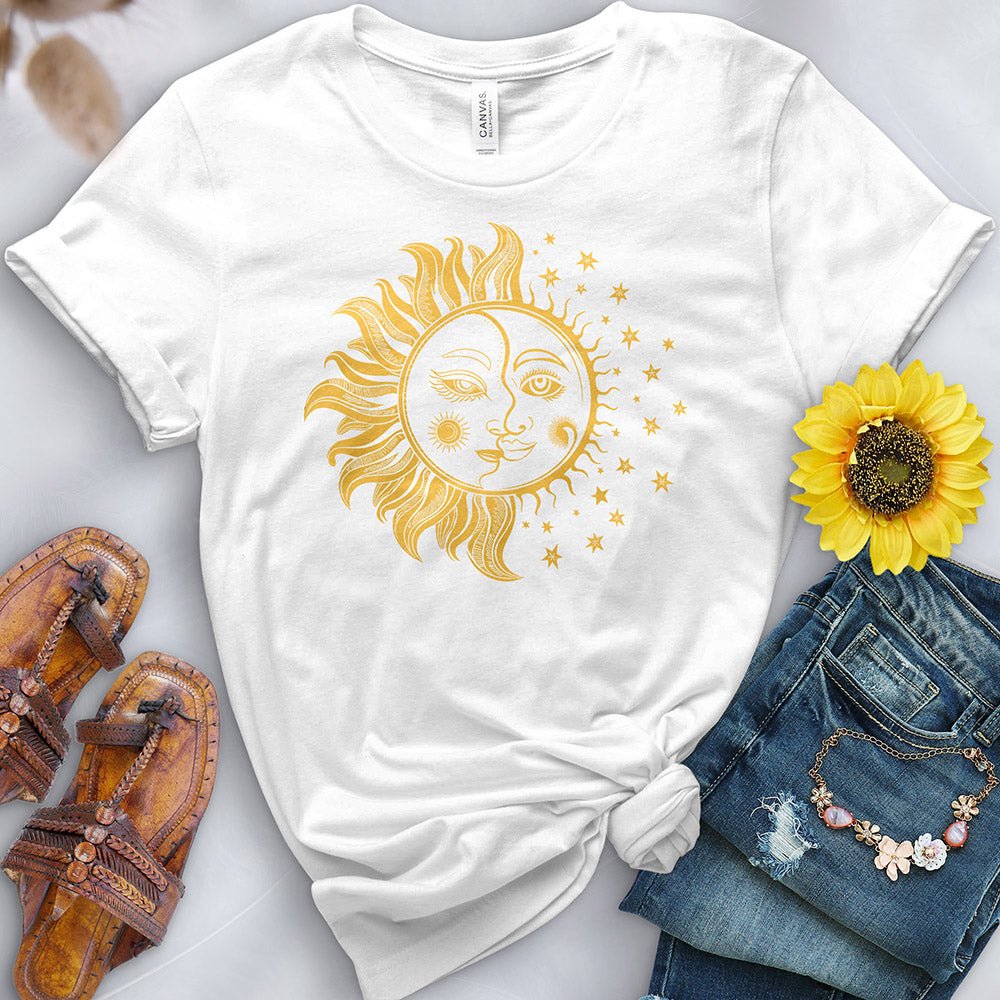 Golden Sun and Moon Tee - Free Spirited