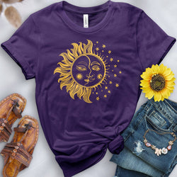 Golden Sun and Moon Tee - Free Spirited