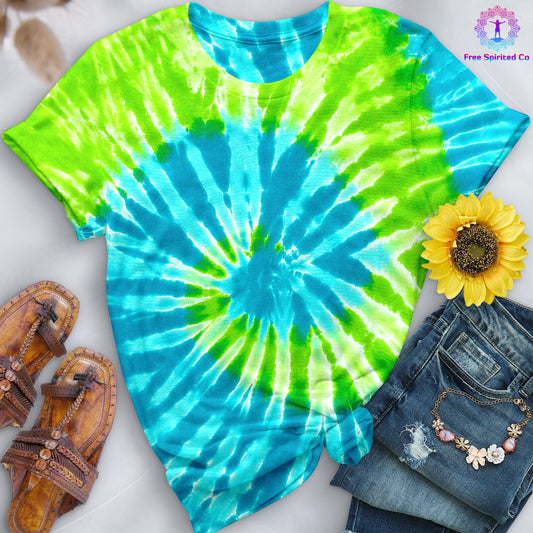 Green Spiral Premium Hand-Dyed Comfort Shirt - Free Spirited