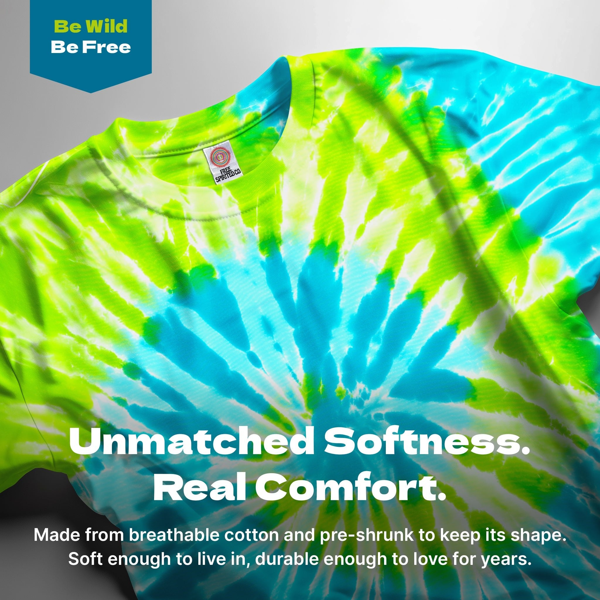 Green Spiral Premium Hand - Dyed Comfort Shirt - Free Spirited