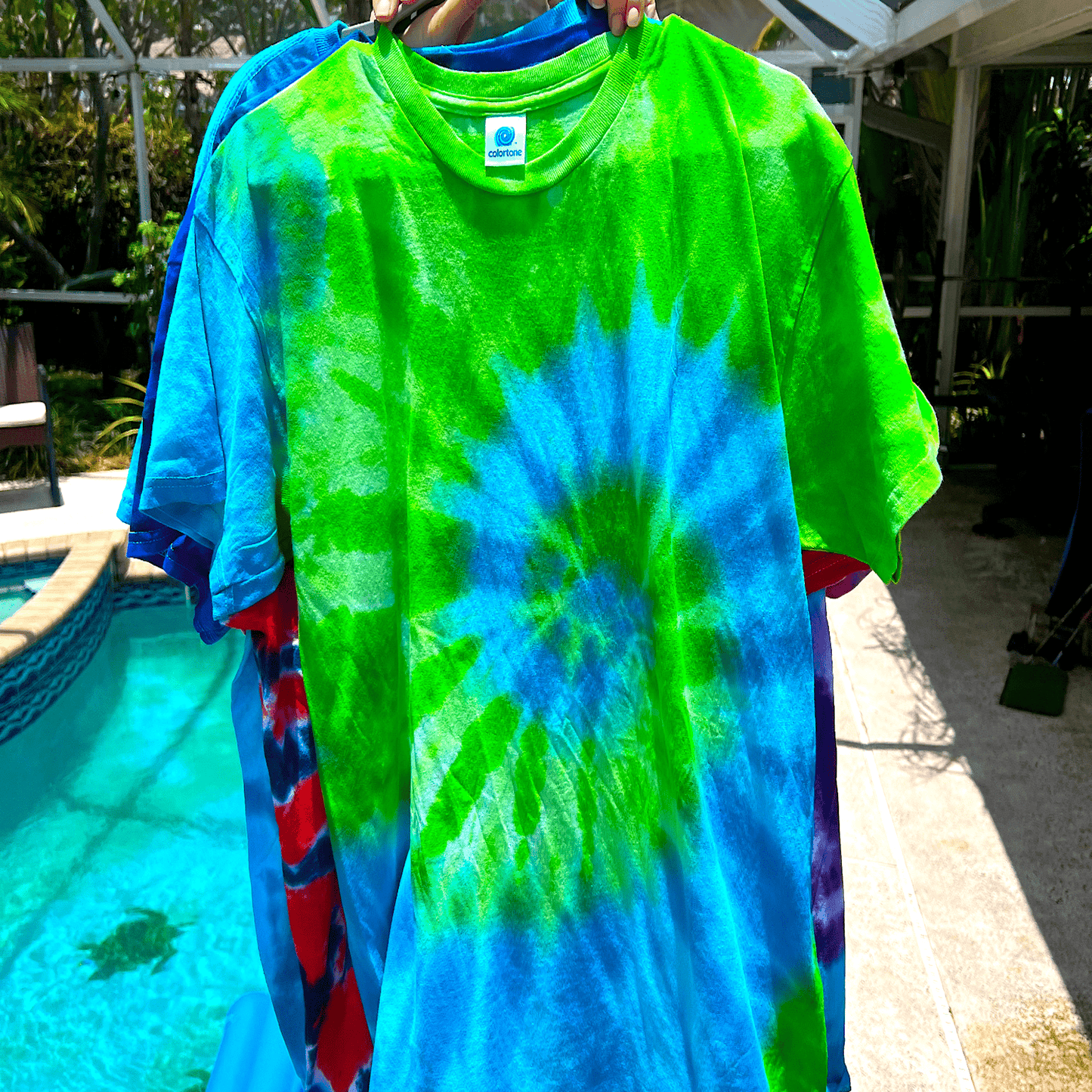 Green Spiral Premium Hand-Dyed Comfort Shirt - Free Spirited