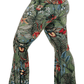 Green Thumb Printed Bell Bottoms - Free Spirited