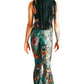 Green Thumb Printed Bell Bottoms - Free Spirited