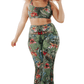 Green Thumb Printed Bell Bottoms - Free Spirited