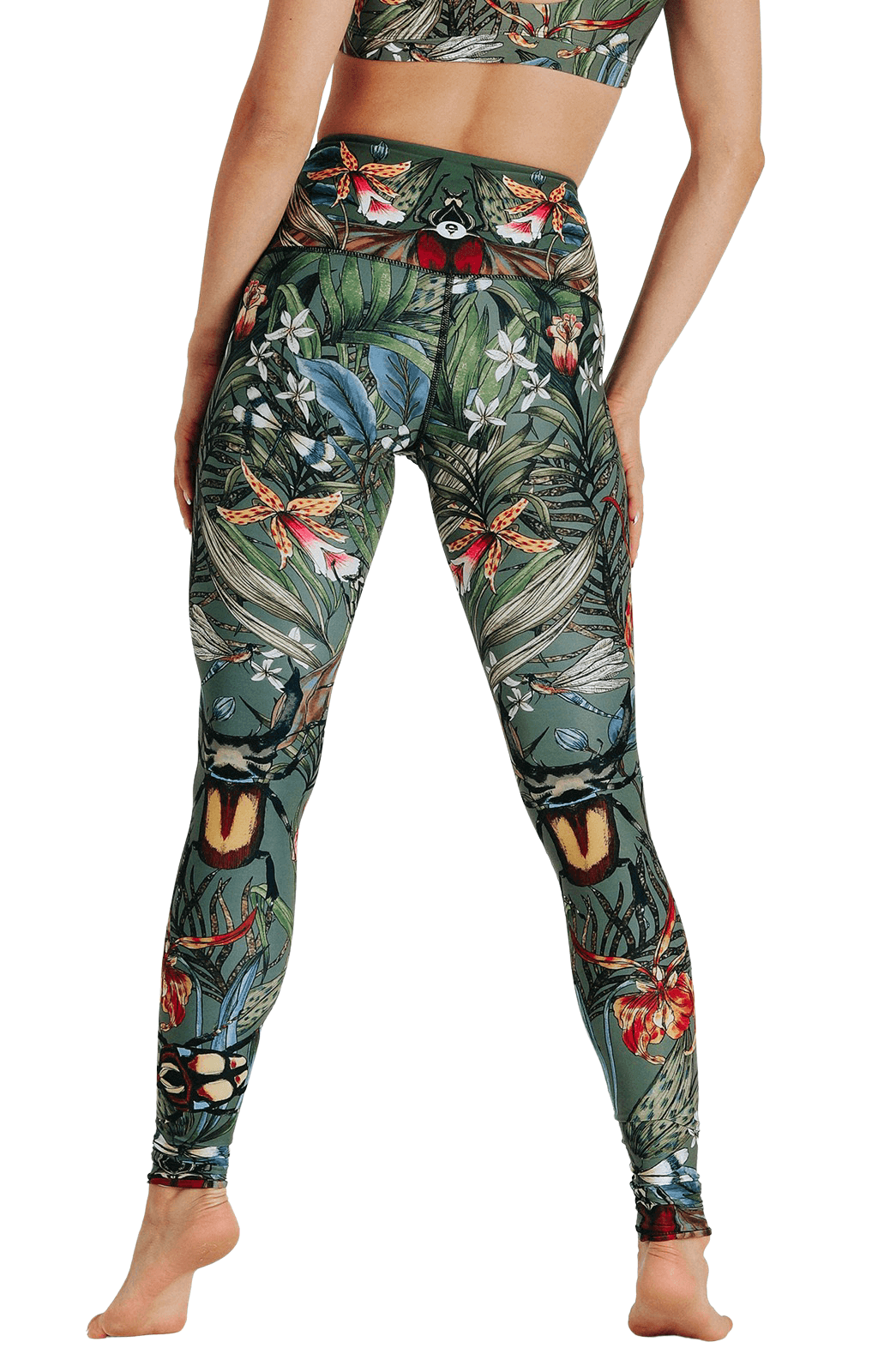 Green Thumb Printed Yoga Leggings - Free Spirited