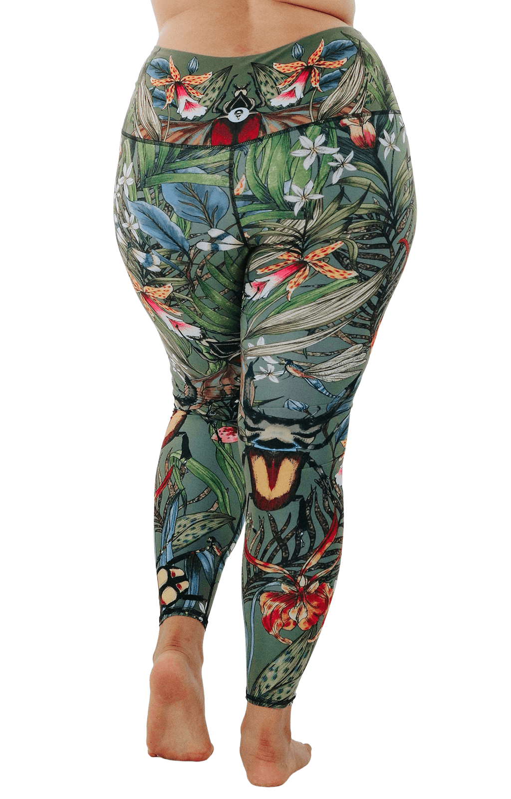 Green Thumb Printed Yoga Leggings - Free Spirited