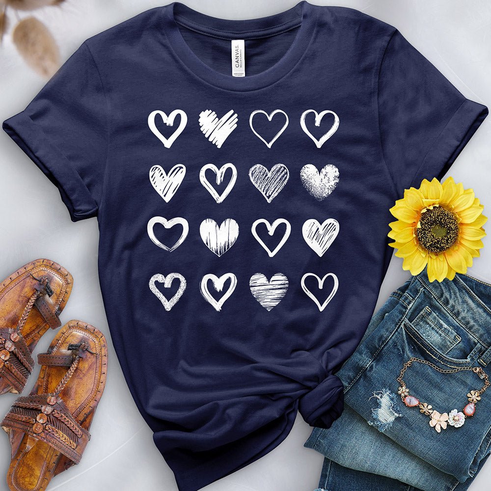 Heart Shapes Tee - Free Spirited