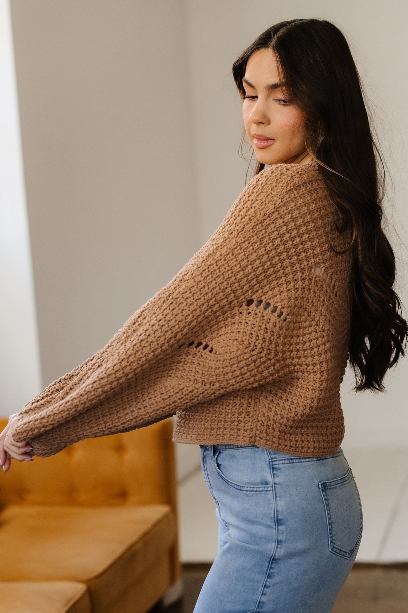 Ivy Sleeve Loose Pullover Sweater by Threaded Pear - Free Spirited