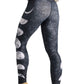 Just a Dark Moon Phase Printed Yoga Leggings - Free Spirited