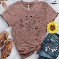 Just Breathe Dandelion Tee - Free Spirited