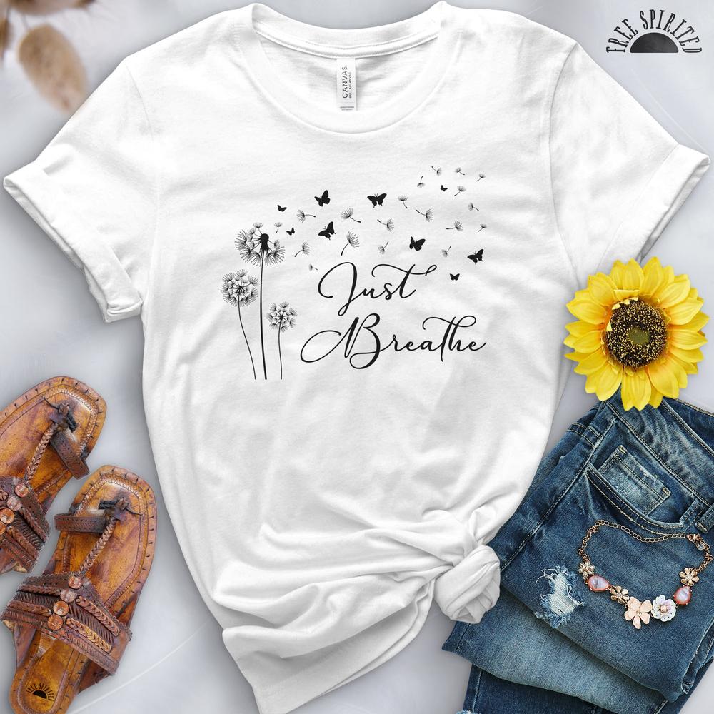 Just Breathe Dandelion Tee - Free Spirited