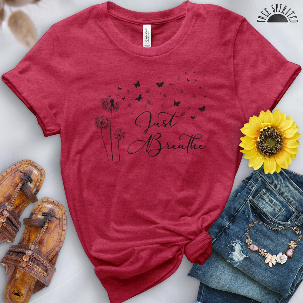 Just Breathe Dandelion Tee - Free Spirited