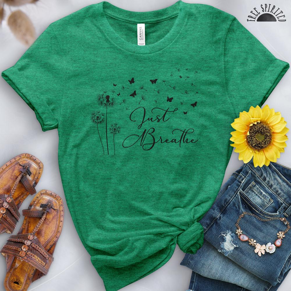 Just Breathe Dandelion Tee - Free Spirited