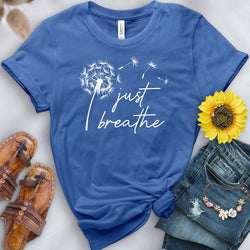 Just Breathe Dandelion White Tee - Free Spirited