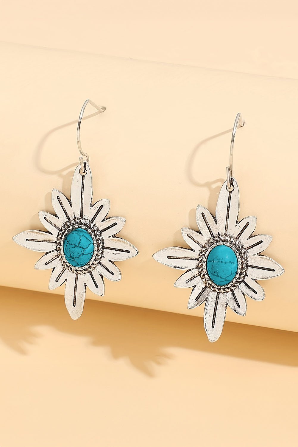 Kahlani Flower Shape Hook Earrings by Threaded Pear - Free Spirited