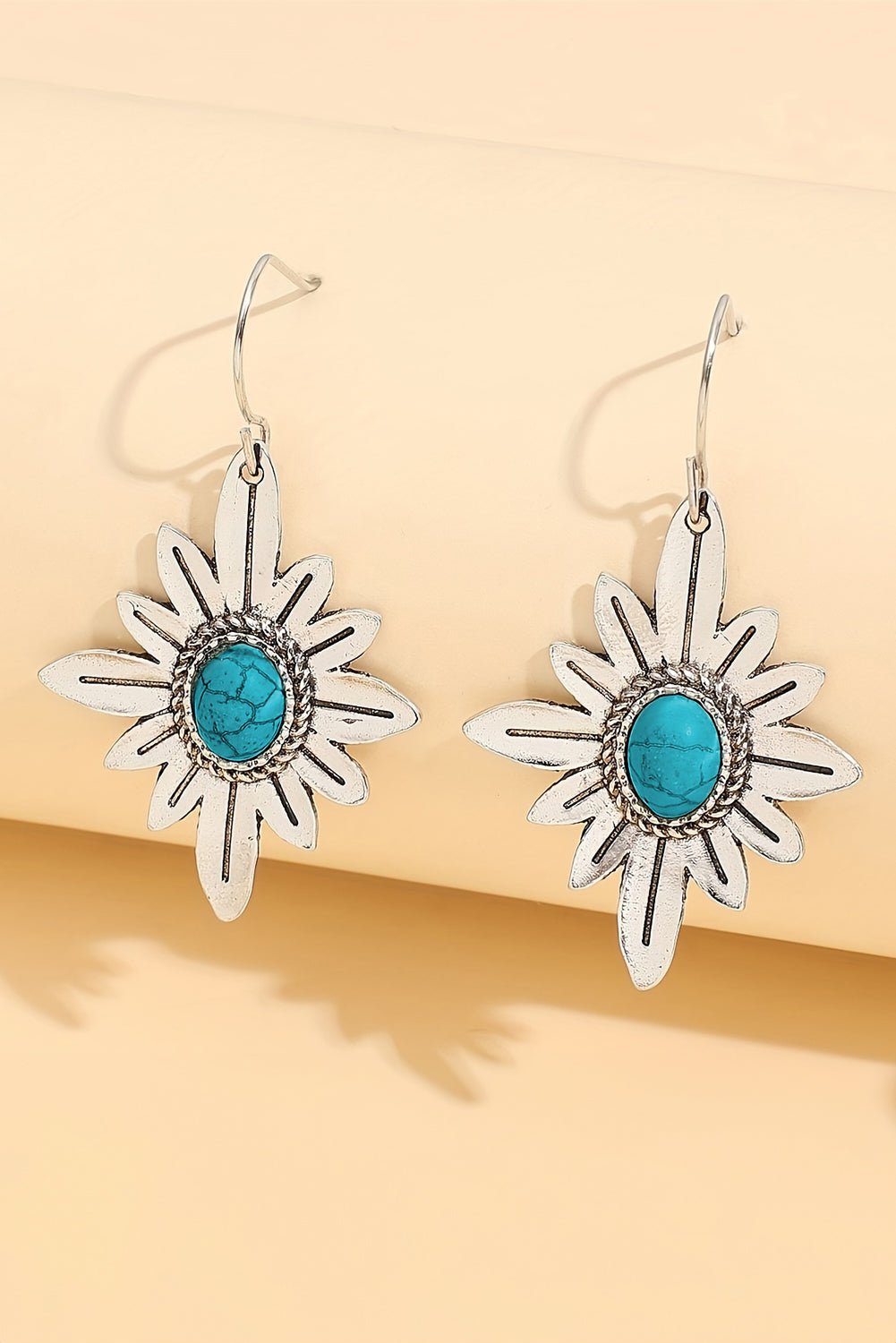 Kahlani Flower Shape Hook Earrings by Threaded Pear - Free Spirited