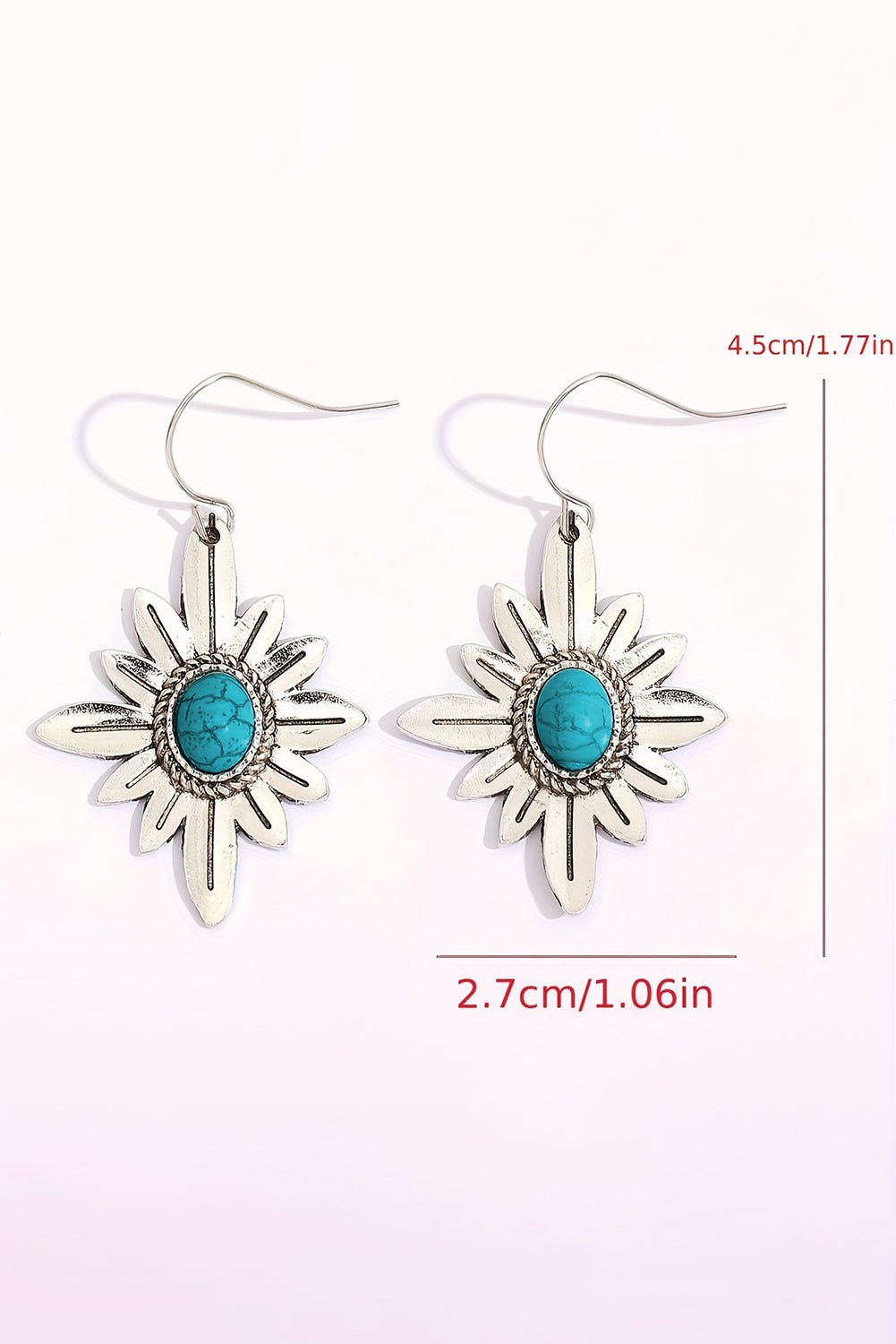 Kahlani Flower Shape Hook Earrings by Threaded Pear - Free Spirited