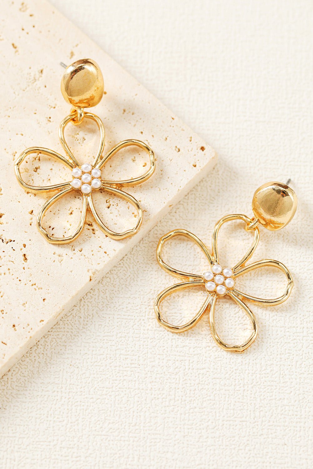 Kendall Pearl Decor Stud Earrings by Threaded Pear - Free Spirited