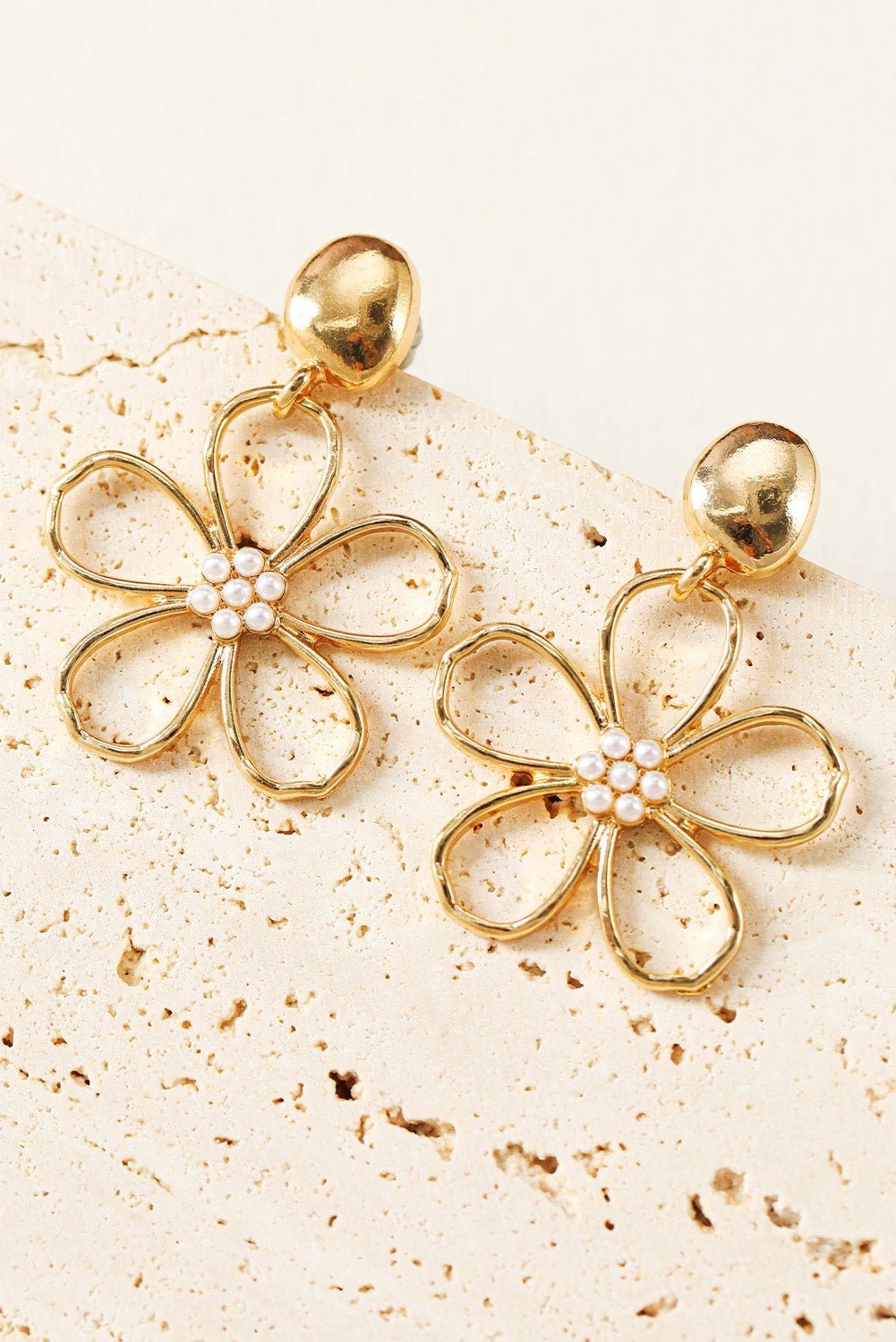 Kendall Pearl Decor Stud Earrings by Threaded Pear - Free Spirited