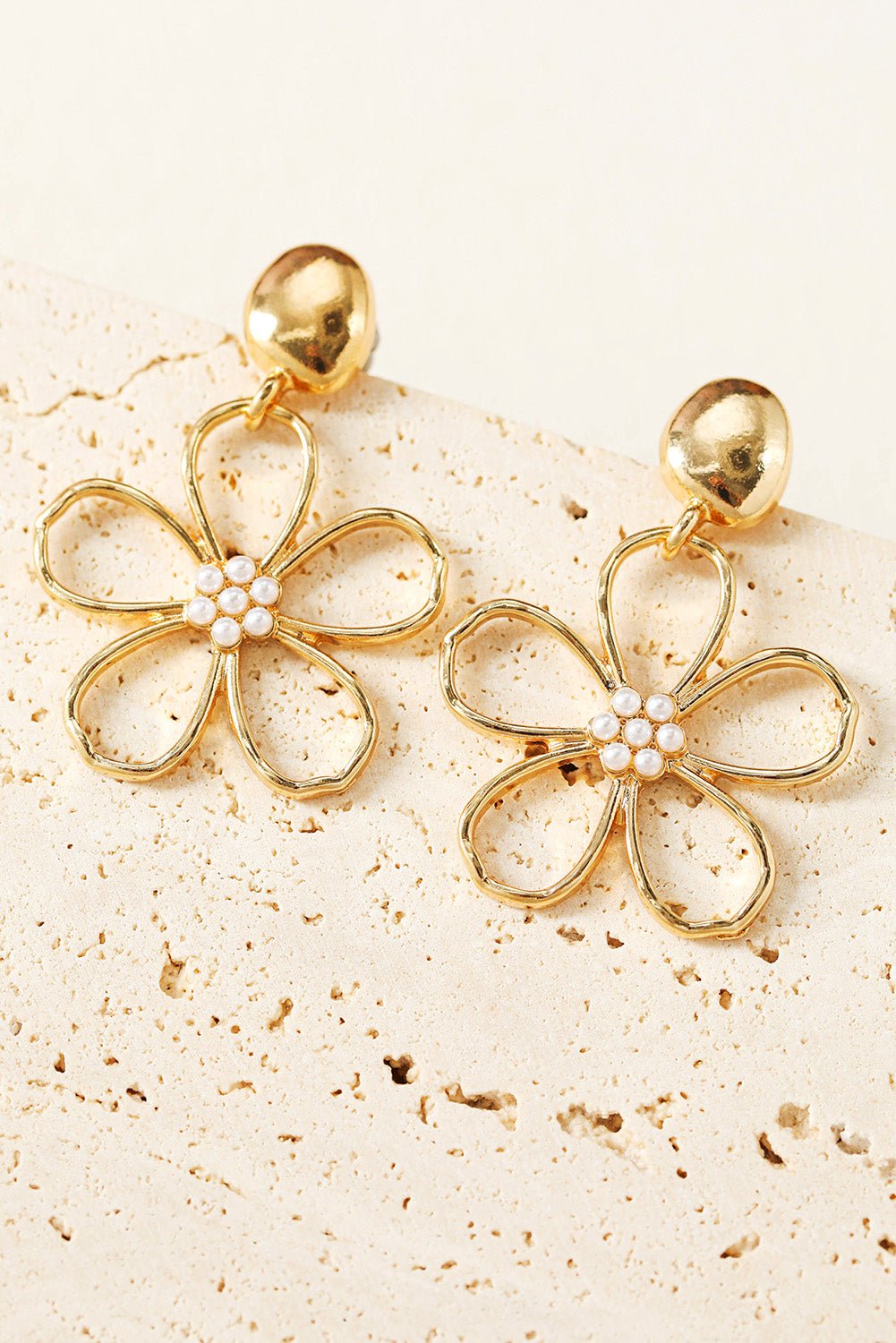 Kendall Pearl Decor Stud Earrings by Threaded Pear - Free Spirited