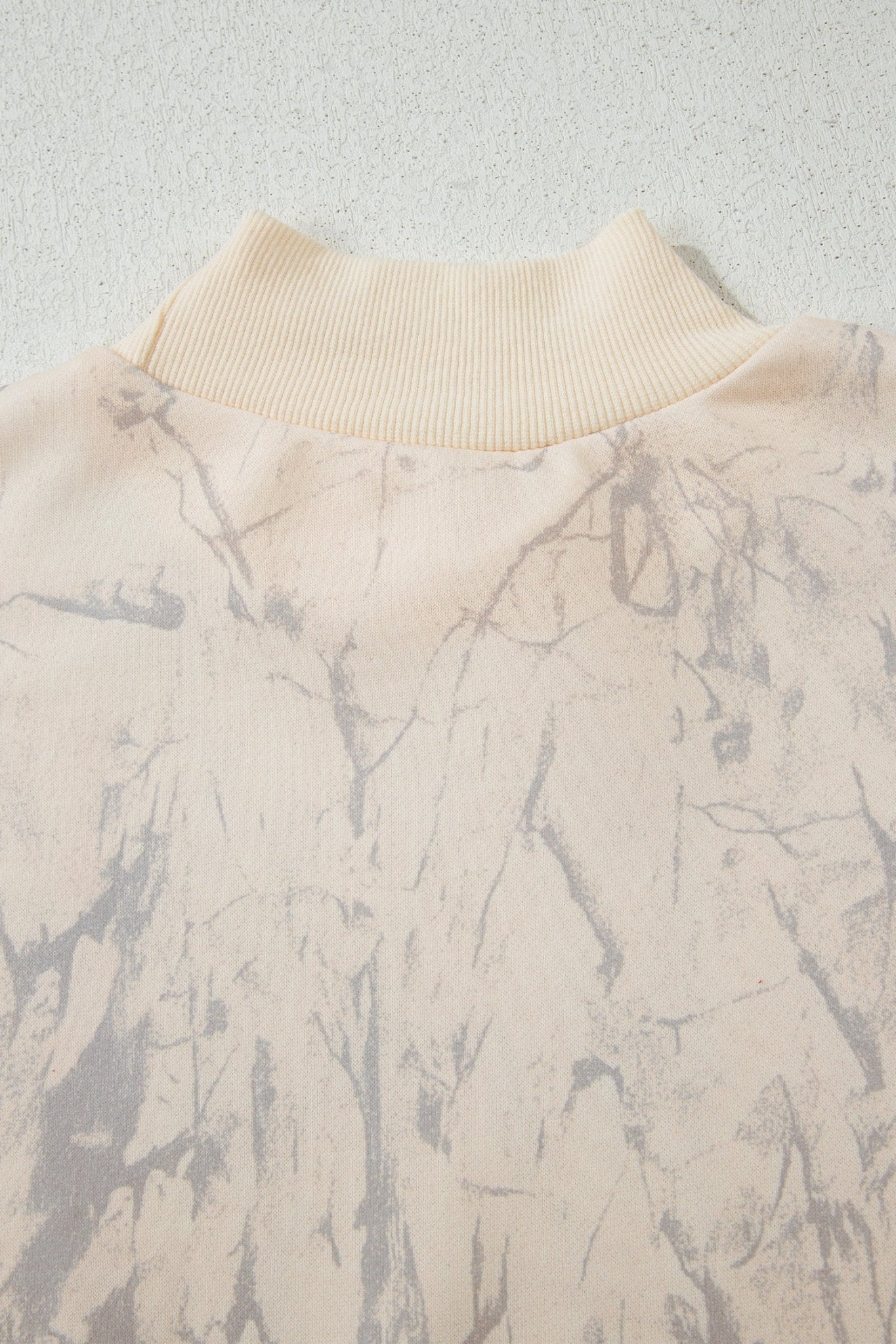 Khaki Camo Mock Neck Baggy Sweatshirt - Free Spirited