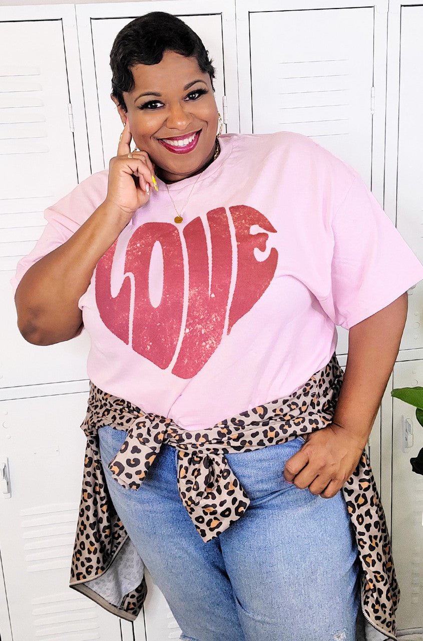 Love Heart Distress T-Shirt - Free Spirited
