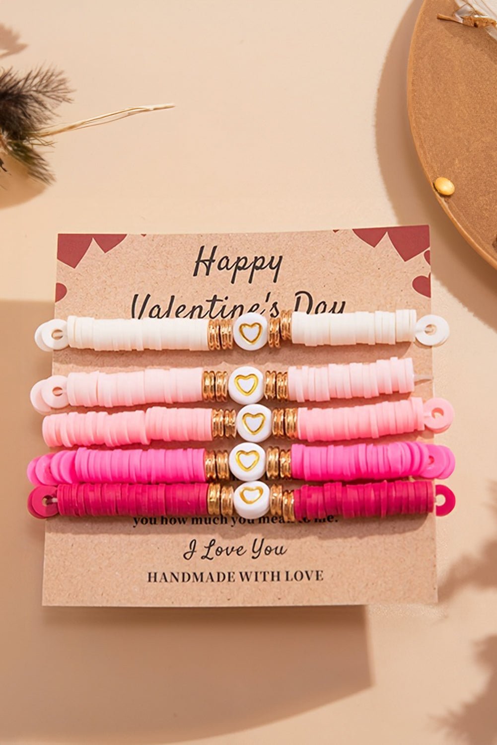 Maeve Valentine Heart Beaded Bracelet by Threaded Pear - Free Spirited