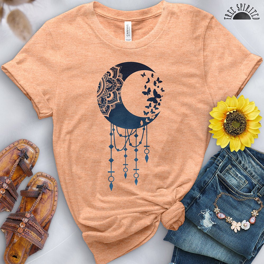 Mandala Butterfly Dreamcatcher 03 Tee - Free Spirited