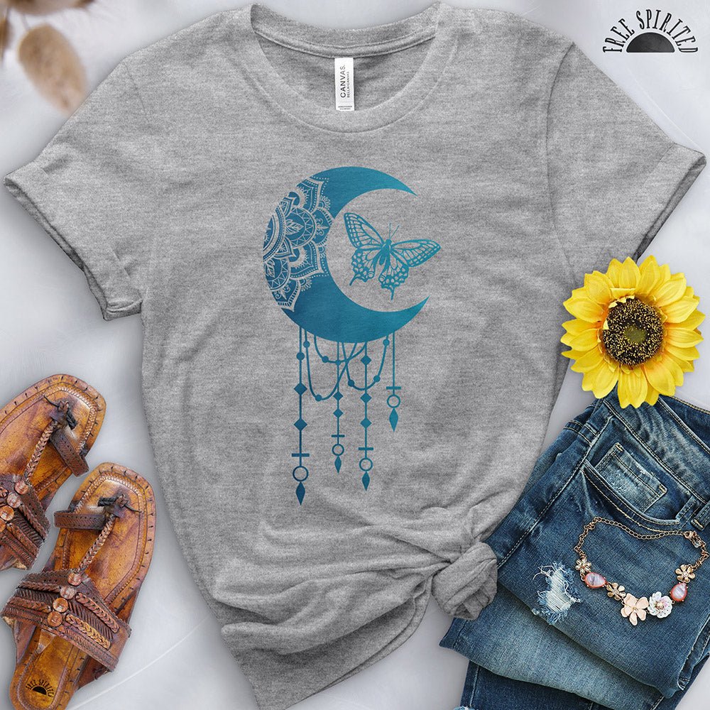 Mandala Butterfly Dreamcatcher Tee - Free Spirited