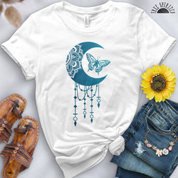 Mandala Butterfly Dreamcatcher Tee - Free Spirited