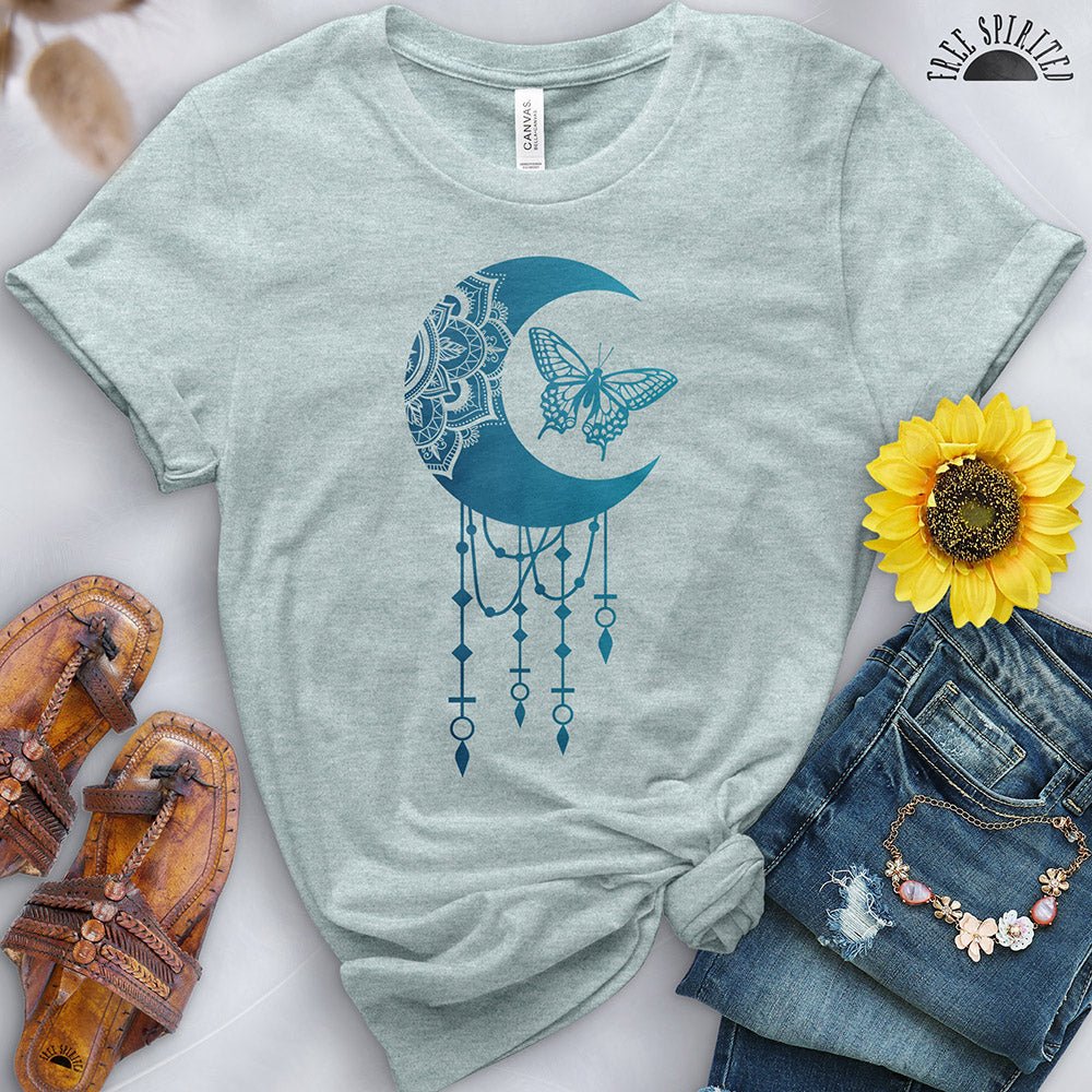 Mandala Butterfly Dreamcatcher Tee - Free Spirited