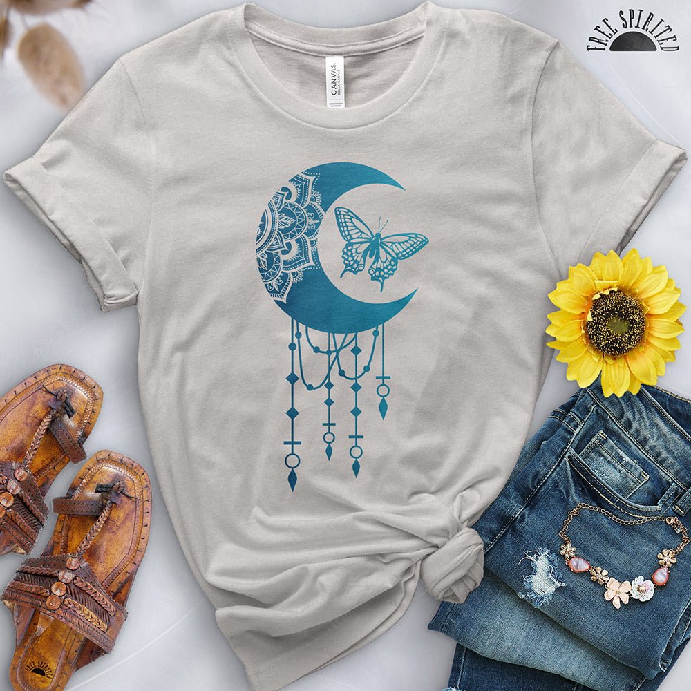 Mandala Butterfly Dreamcatcher Tee - Free Spirited