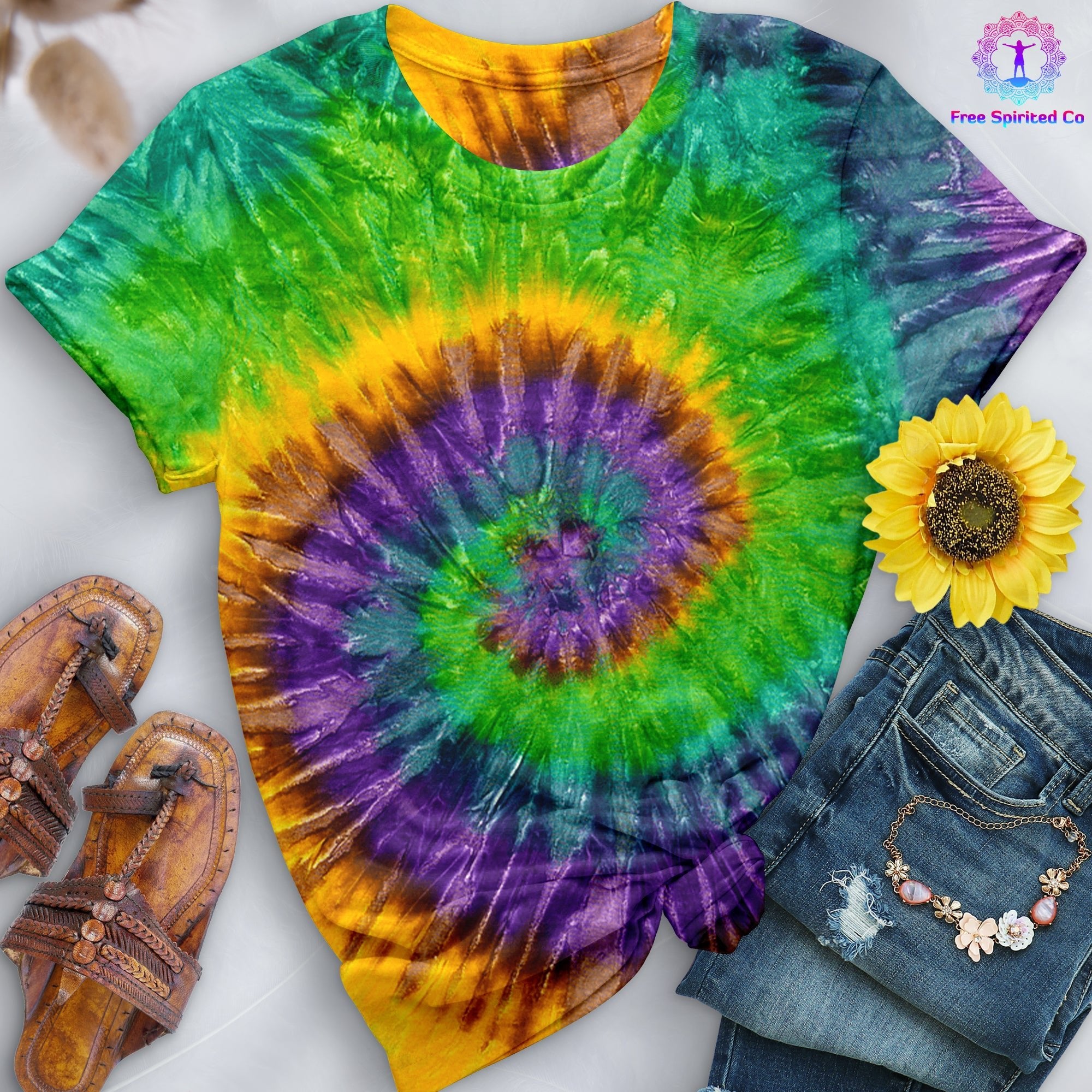 Mardi Gras Premium Hand-Dyed Comfort Shirt - Free Spirited