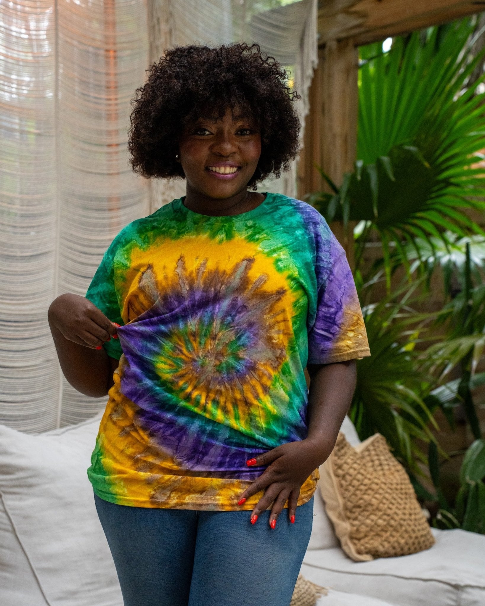 Mardi Gras Premium Hand-Dyed Comfort Shirt - Free Spirited