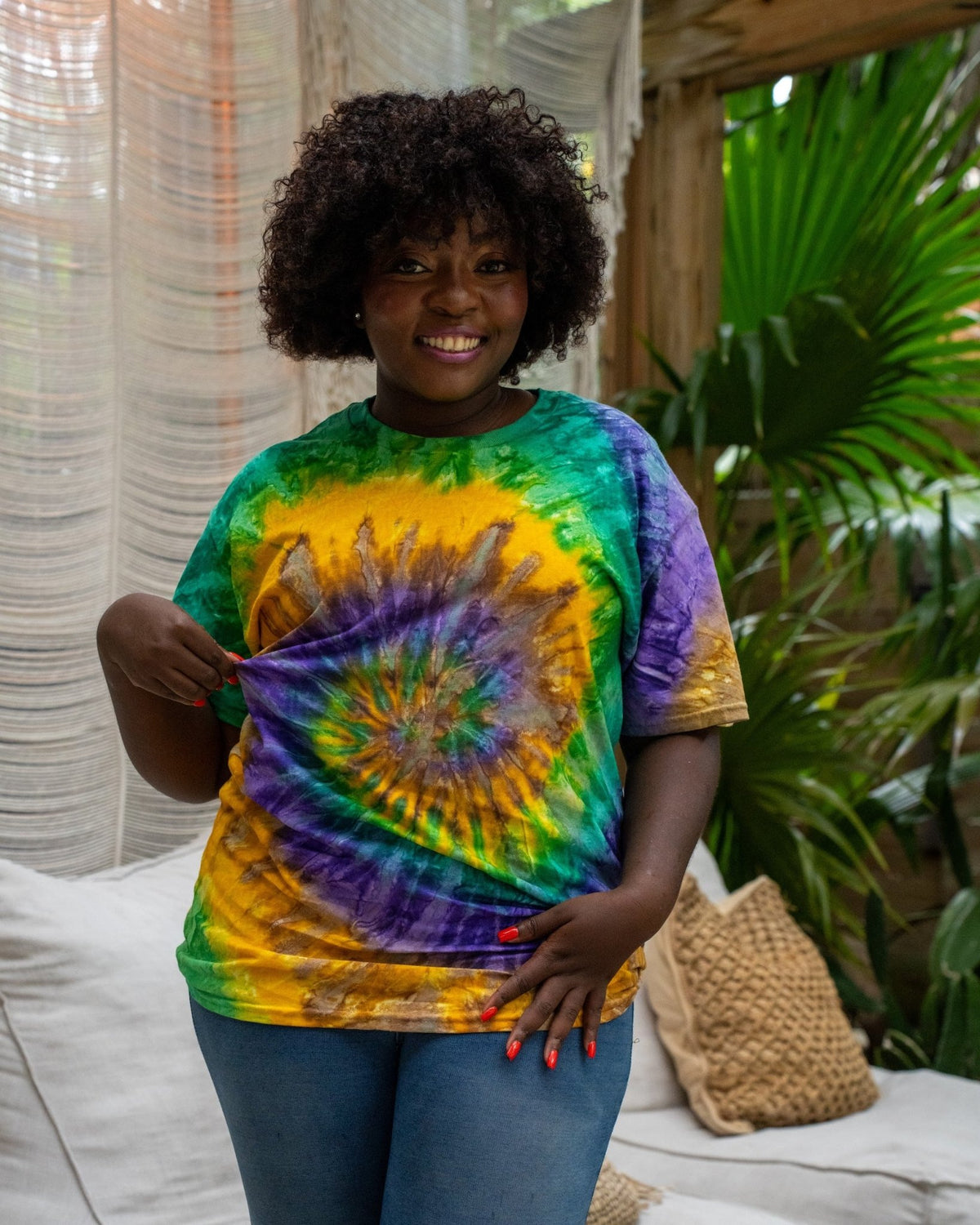 Mardi Gras Premium Hand-Dyed Comfort Shirt - Free Spirited