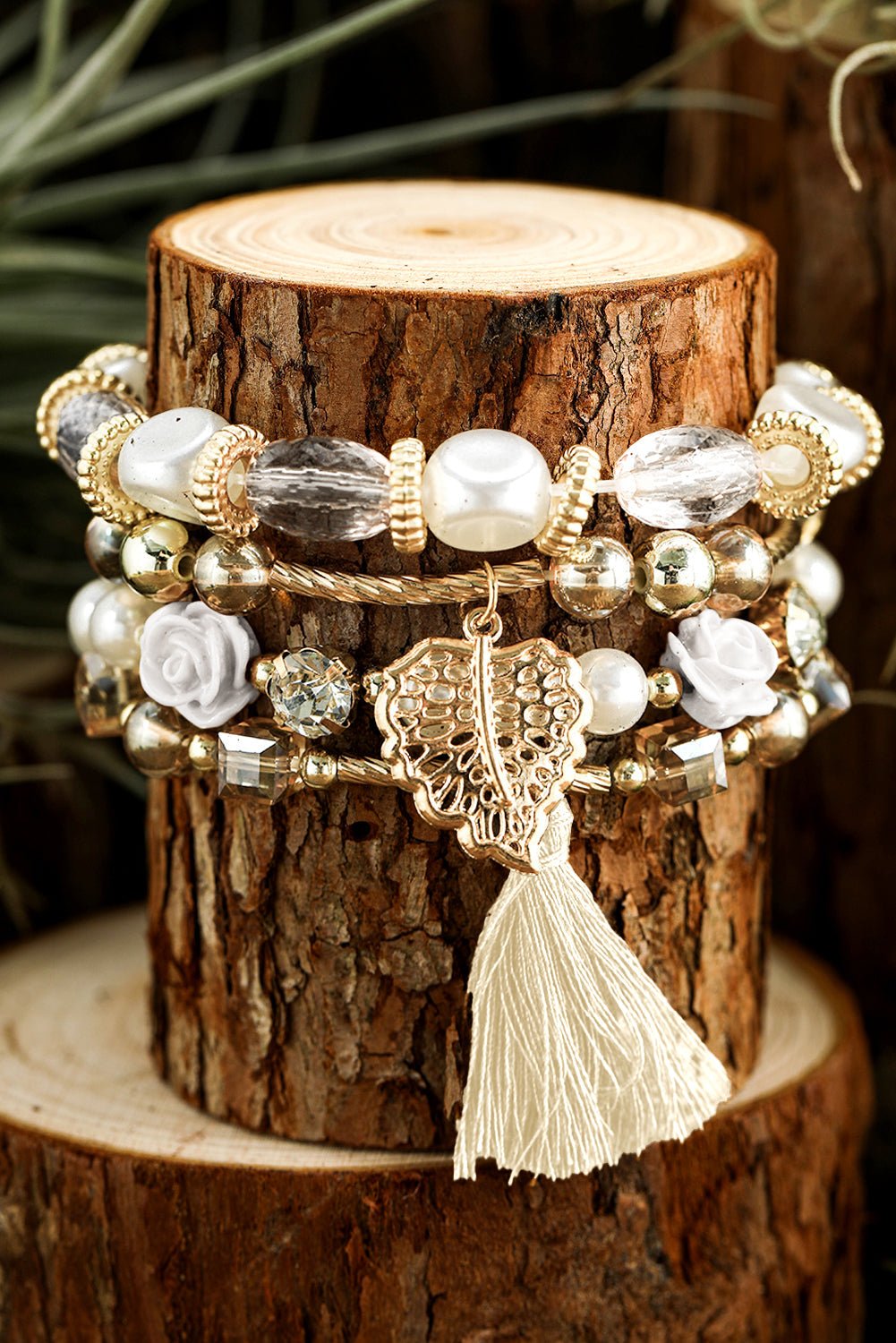 Mariana Beaded Fringed Layered Bracelet by Threaded Pear - Free Spirited