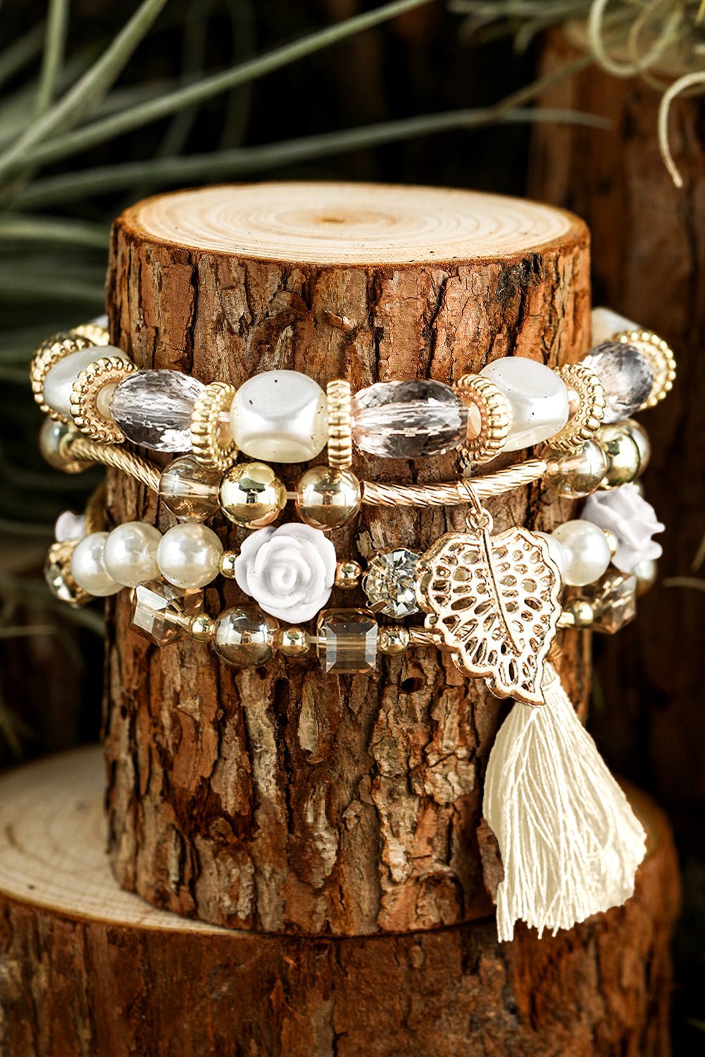 Mariana Beaded Fringed Layered Bracelet by Threaded Pear - Free Spirited