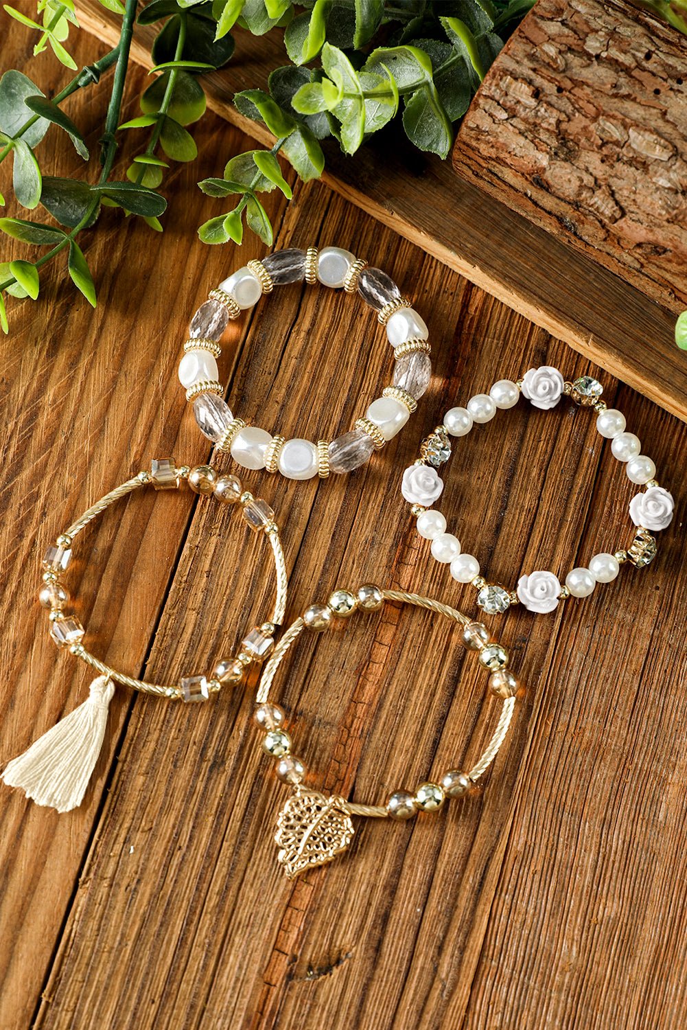 Mariana Beaded Fringed Layered Bracelet by Threaded Pear - Free Spirited