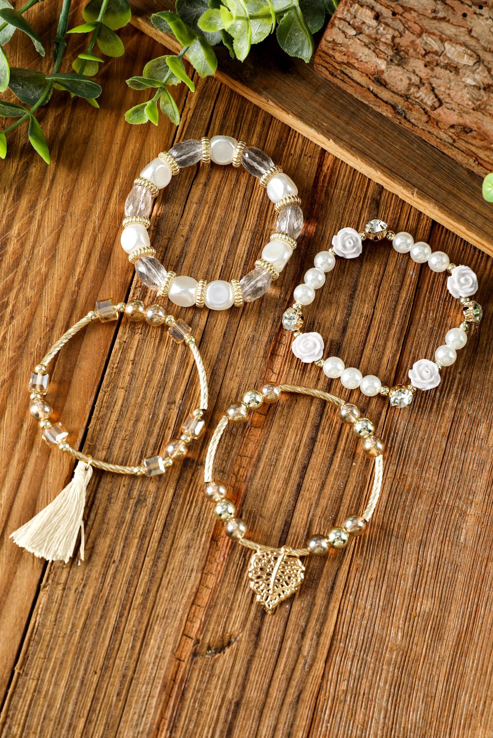 Mariana Beaded Fringed Layered Bracelet by Threaded Pear - Free Spirited