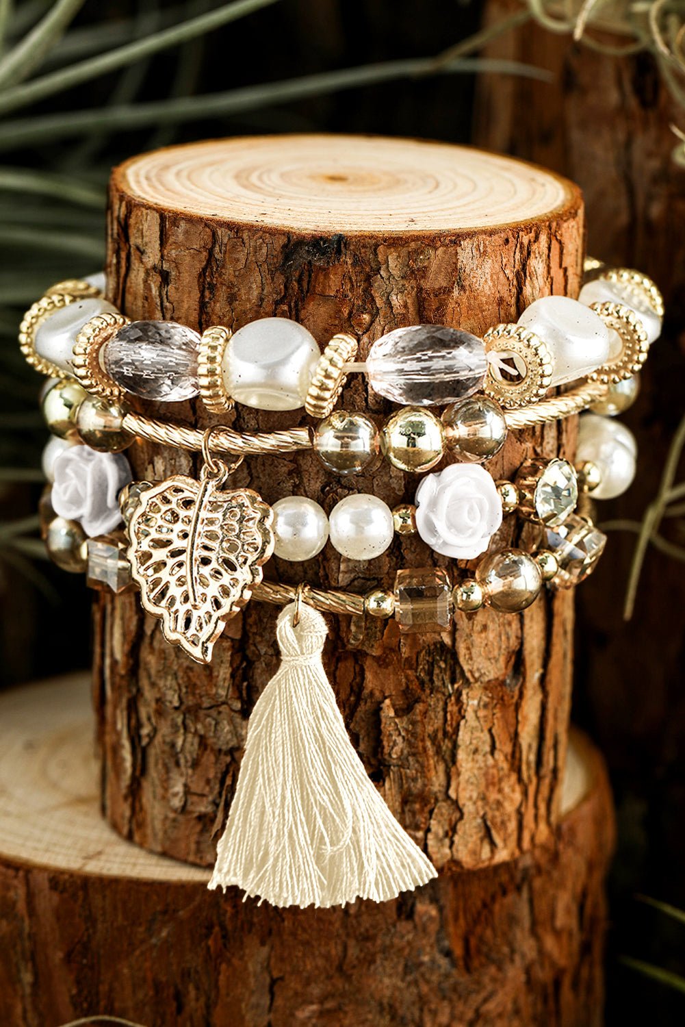 Mariana Beaded Fringed Layered Bracelet by Threaded Pear - Free Spirited