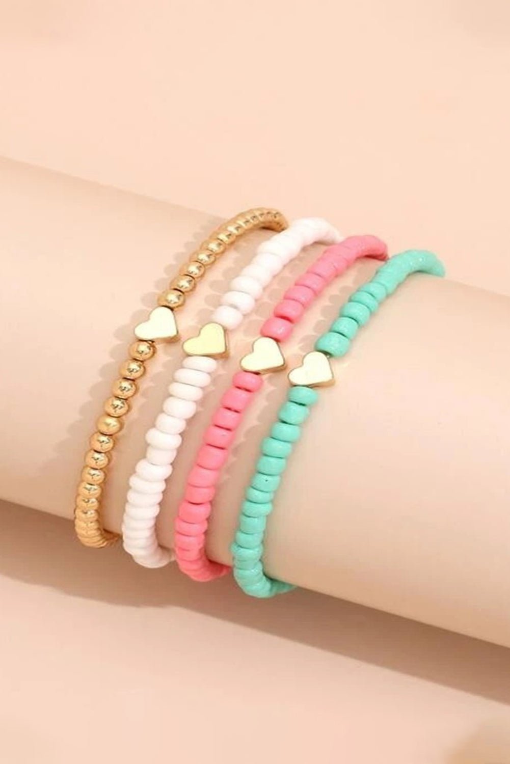 Mazie Beaded Layered Bracelet Set by Threaded Pear - Free Spirited
