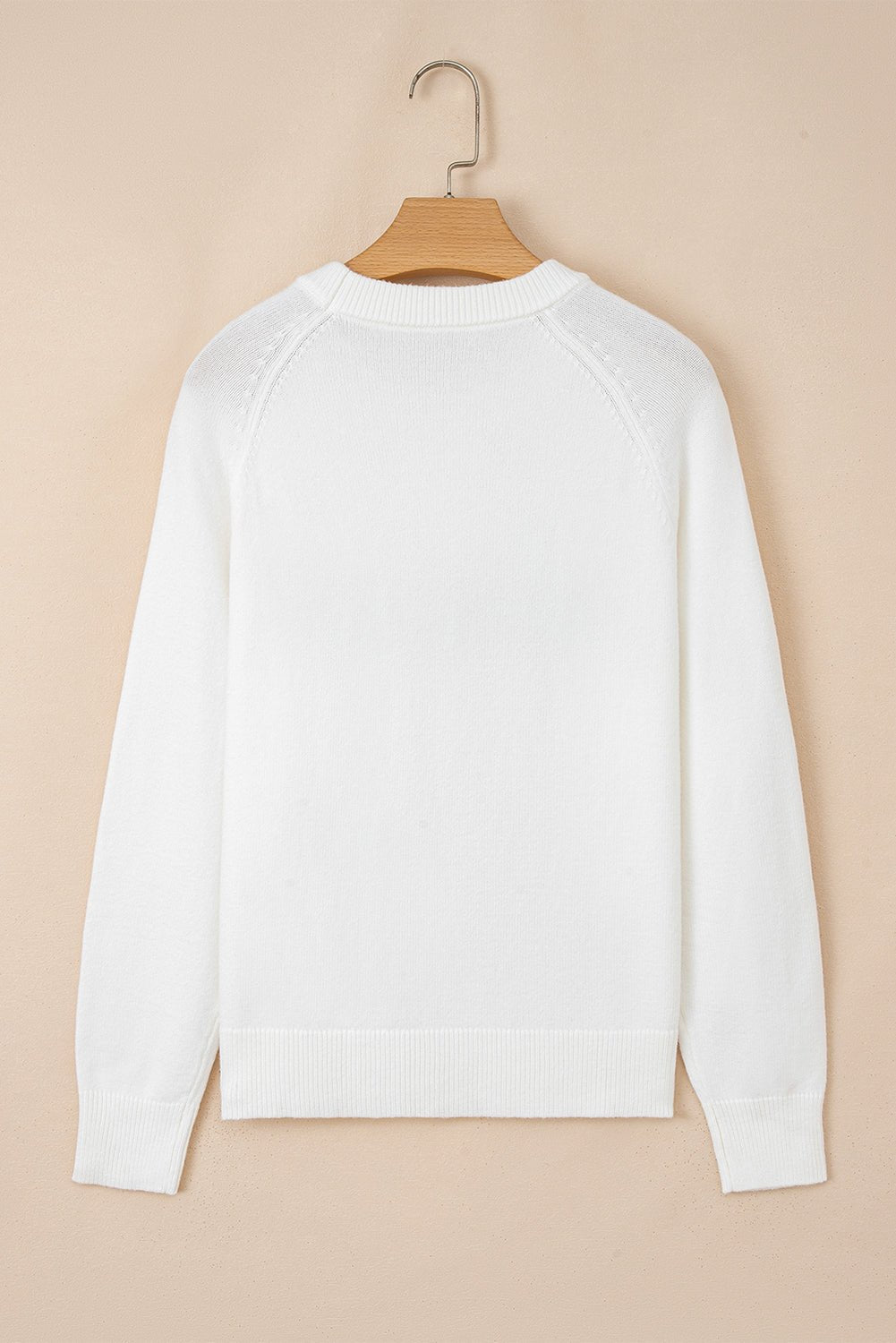 Merry Christmas Raglan Sleeve Sweater - Free Spirited