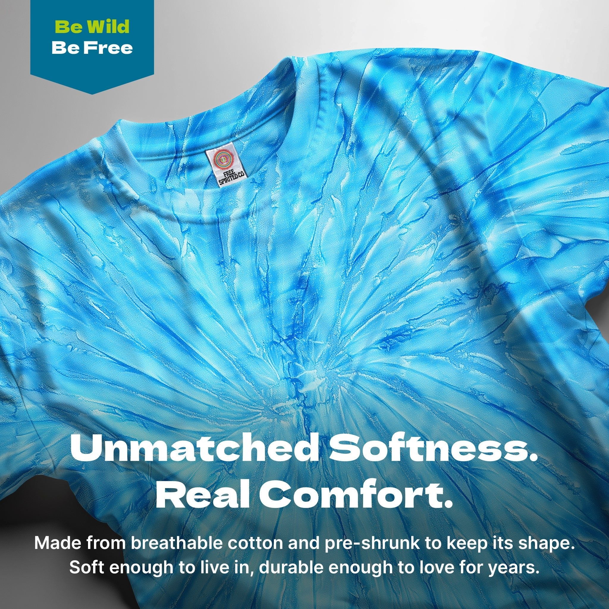 Neon Blueberry Premium Hand - Dyed Comfort Shirt - Free Spirited