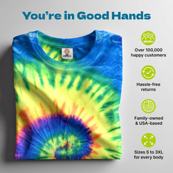 Neon Rainbow Hand Dyed Long Sleeve - Free Spirited