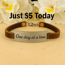 One Day at a Time Leather Bracelet - Free Spirited