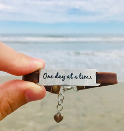 One Day at a Time Leather Bracelet - Free Spirited