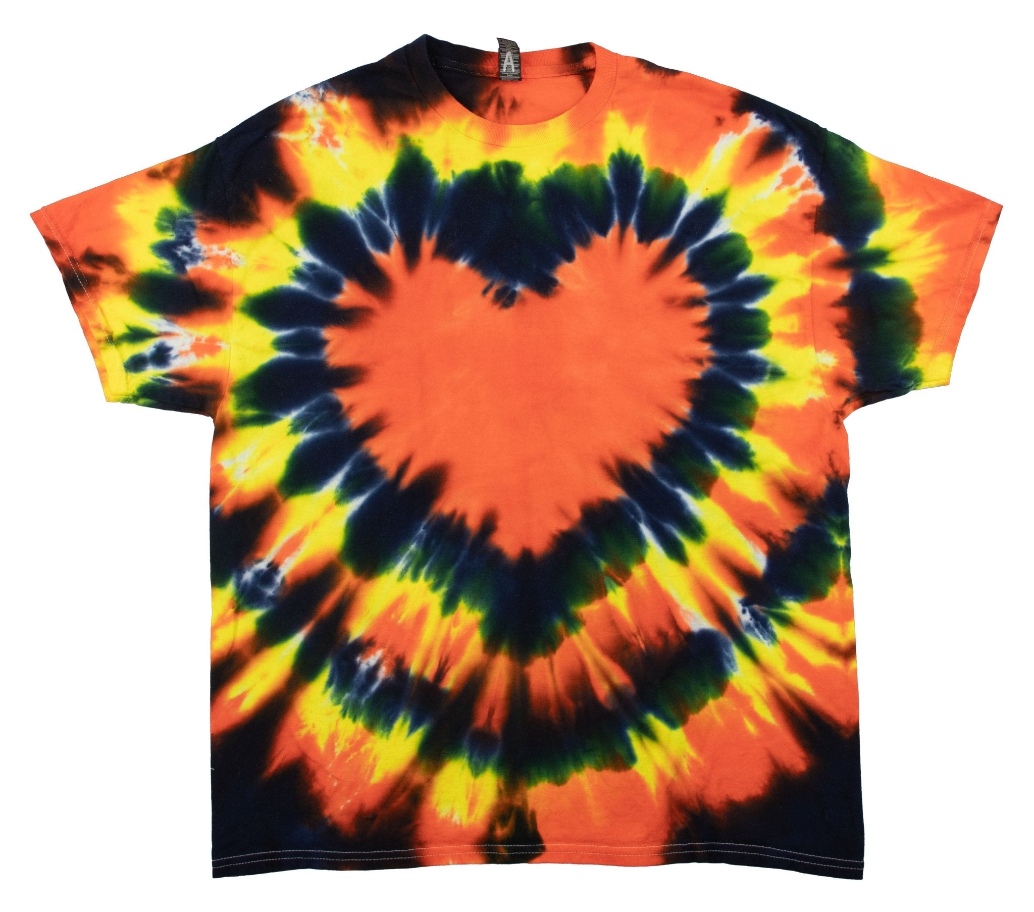 Orange Heart Hand-Dyed Comfort Shirt - Free Spirited