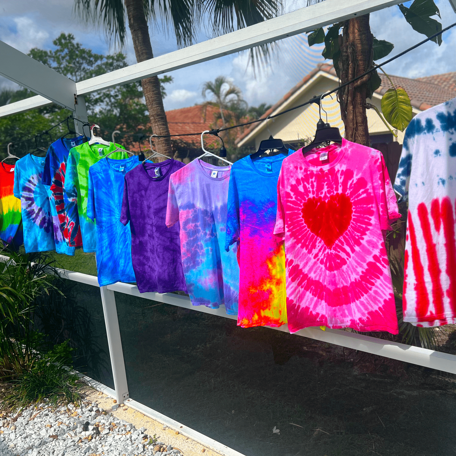 Pink Heart Premium Hand-Dyed Comfort Shirt - Free Spirited