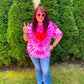 Pink Heart Premium Hand-Dyed Comfort Shirt - Free Spirited